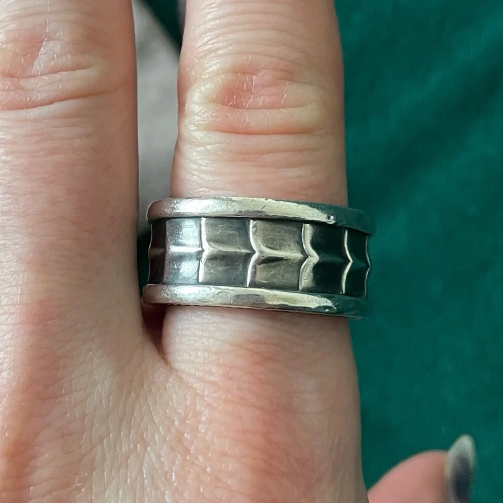 David Yurman Sterling Silver .925 11mm Men's Band D.Y. Armory Collection Ring 9 - Picture 1 of 12
